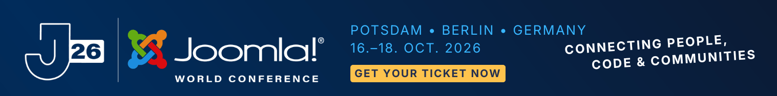 Joomla World Conference 2026, 16-18 October 2026, Potsdam, Berlin, Germany